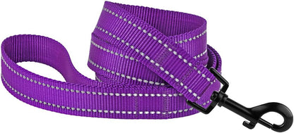 Dog Leash Durable Pet Leash for Walking Training Running for Small, Medium and Large (Reflective, Purple, L)
