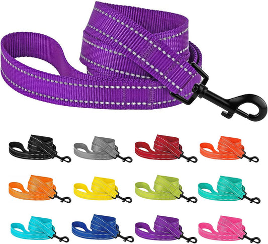 Dog Leash Durable Pet Leash for Walking Training Running for Small, Medium and Large (Reflective, Purple, L)
