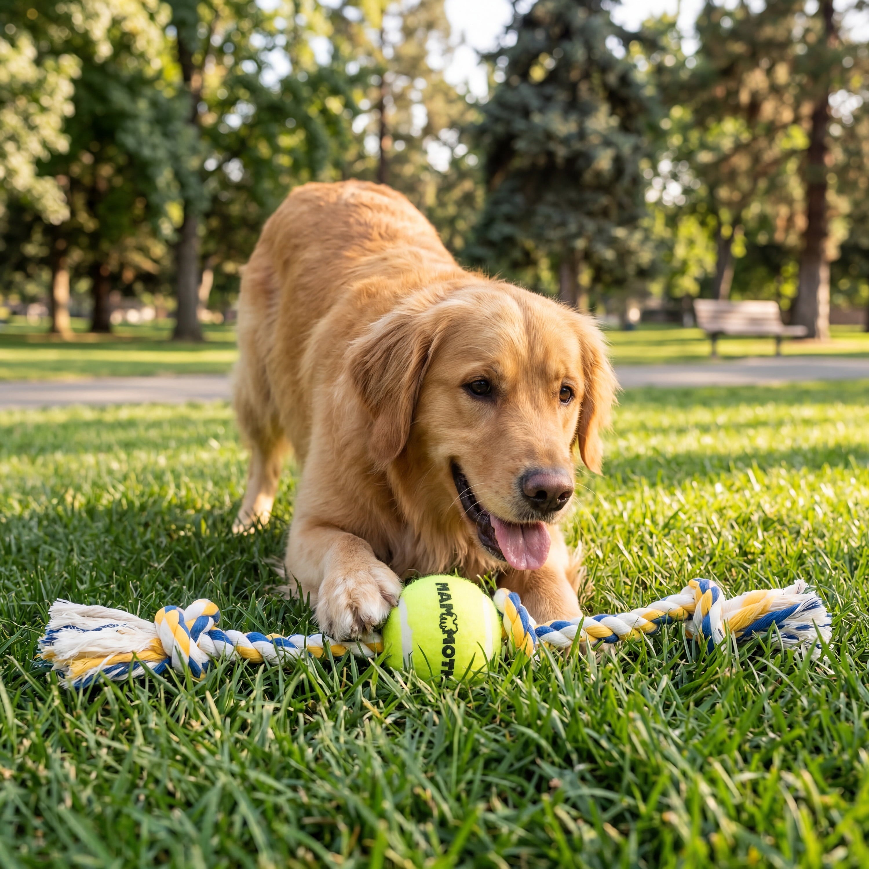 Flossy Chews Extra Large 36 Inch 5 Knot Cottonblend Tug Rope Dog Toy, Durable Rope Chew Toy for Large Dogs over 80 Lbs, Assorted Colors