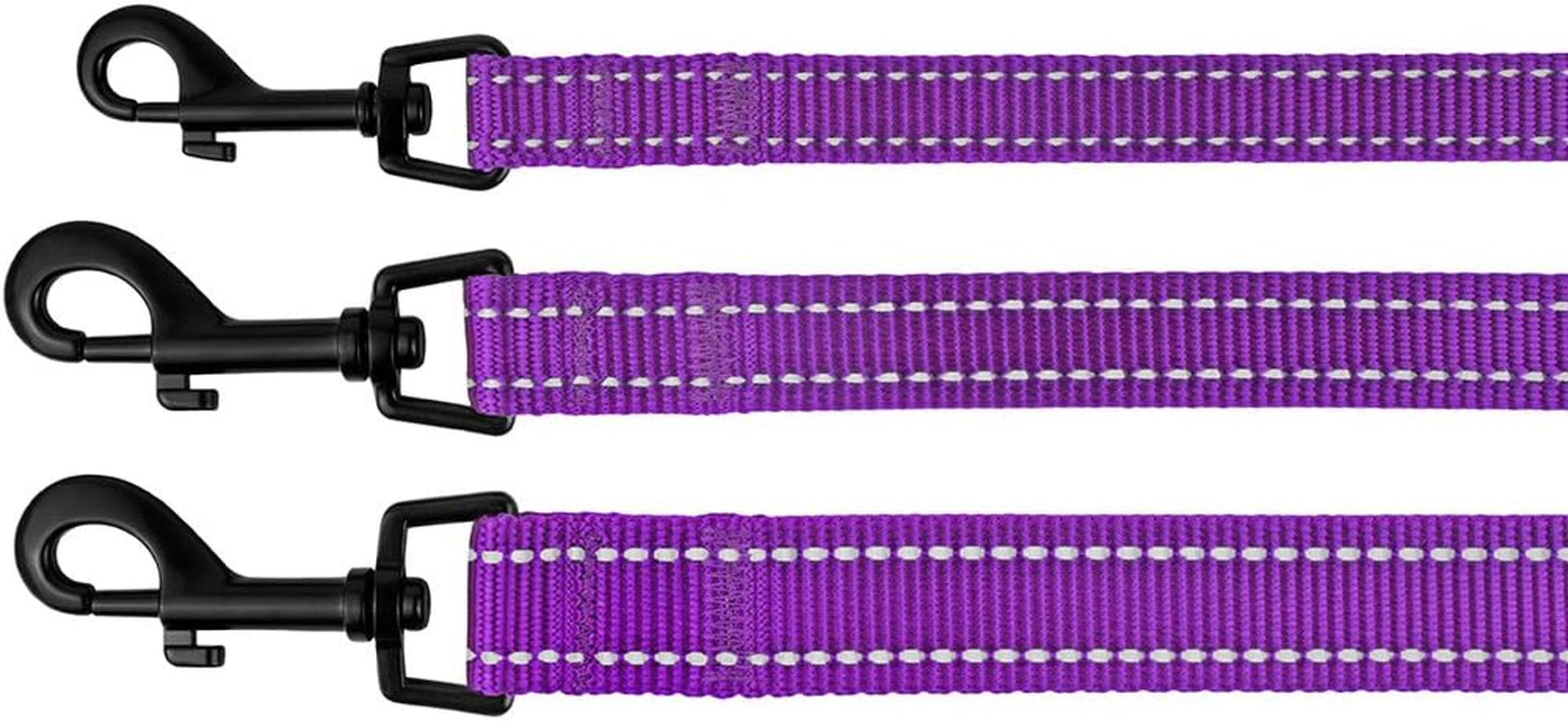 Dog Leash Durable Pet Leash for Walking Training Running for Small, Medium and Large (Reflective, Purple, L)