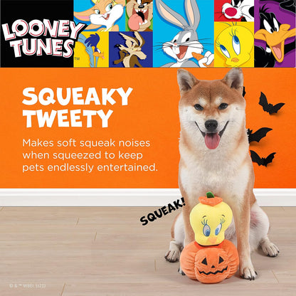 for Pets Bugs Bunny, Tweety Bird, Tasmanian Devil, Sylvester Halloween Plush Dog Toy 12Pc Clipstrip | 6 Inch Small Squeaky Dog Toys from Plush Dog Chew Toys, (FF16895)